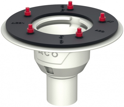 Die neue Serie Passavant von ACO Haustechnik umfasst Gusseisen-Bodenabläufe in modularer Bauweise in den Nennweiten DN 50, 70 und 100, die es jeweils mit 1,5° und 90° Stutzenneigung sowie mit Halterand, Klebe- oder Pressdichtungsflansch gibt. Hier zu sehen der Bodenablauf Passavant von ACO Haustechnik mit Stutzenneigung 90°.