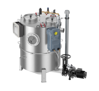 Fettabscheider ACO LipuJet-S-RAP aus Edelstahl in runder Ausführung in Nenngröße 4.