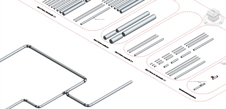 ACO GM-X-Rohr – mit der überarbeiteten Revit-Familie lassen sich ganze Rohrleitungssysteme komfortabel abbilden. In den Dimensionen DN 32 bis DN 300 lassen sich Rohre zeichnen und  Bögen und Reduzierungen werden bei Richtungsänderungen oder Dimensionssprüngen automatisch vom System integriert.