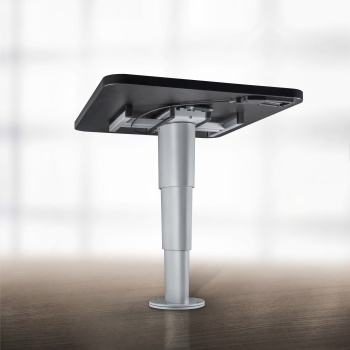 FAWO Produkgruppe "Tischuntergestelle": Einsäulen-Tischgestelle, Hubtische, Hubtisch-Automatiken, Tisch- und Stützfüße, Tischhalterungen.