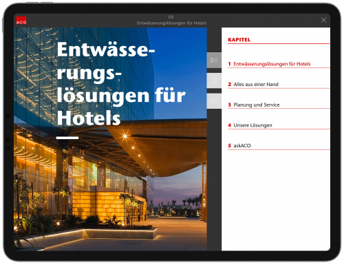 Die neue Publikation e-mag.aco enthält redaktionelle Inhalte, die speziell für die Navigations- und Lesegewohnheiten an Laptops und Tablets aufbereitet sind. e-mag.aco überzeugen mit klarer Gliederung, großen Abbildungen, kompakten Texten und Scroll-Navigation.