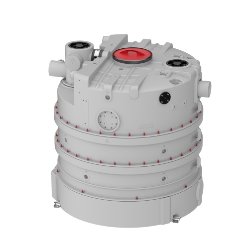 Die zahlreichen Anschlussmöglichkeiten des Fettabscheider ACO LipuJet-P-R sorgen für vielfache Nutzungsoptionen.