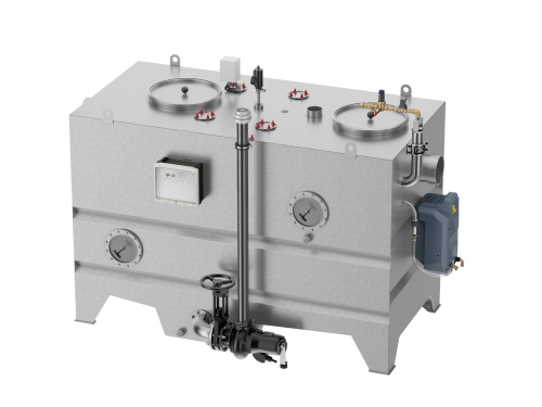 Fettabscheider ACO LipuJet-S-OAP aus Edelstahl als Sonderanfertigung in NS 30.