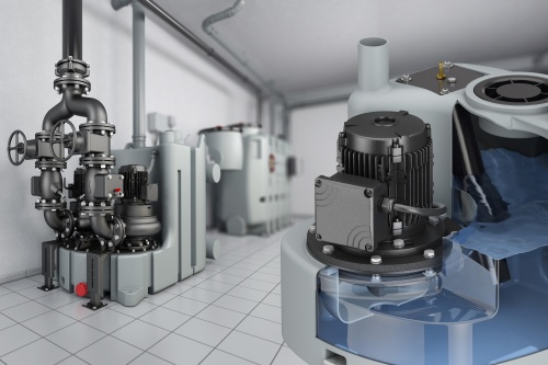 Abwasser unter der Rückstauebene: Ein Fall für die Hebeanlagen und Pumpstationen von ACO Haustechnik.