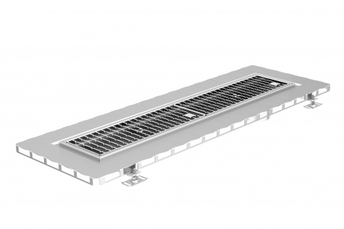 Kombiniert mit einem rutschhemmendem Stegrost halten die ACO Parkdeckrinnen Beanspruchungen bis M 125 stand.