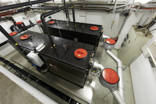 Ein Bestandteil der Anlagen-Sanierung des Hilton Munich ist ein XXL-Parallel-Fettbascheider-Anlage der Größenkategorie NS 60.