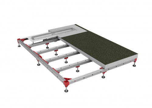 Eine wesentliche Neuerung beim Duschboden-System ACO ShowerFloor ist das integrierte Gefälle.