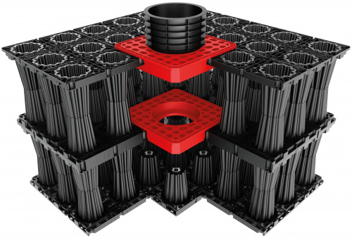 Durch die Installation des neu entwickelten Adapters für den Schachtaufbau wird der Einbau der Gesamtanlage noch wirtschaftlicher.