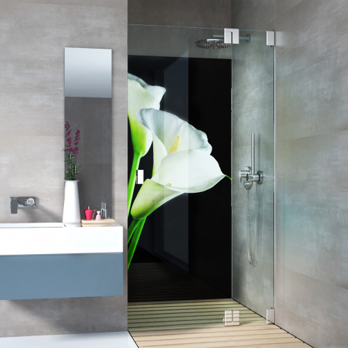 glassdouche LED-Leuchtwand HELENE, Motiv Doublecalla.